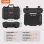 VEVOR Hard Pistol Cases with Pre-cut PU Foam, Waterproof & Dustproof Hard Gun Case for 1 Pistol, 12.59×9.01×4.4 in Lockable Pistol Case, Black