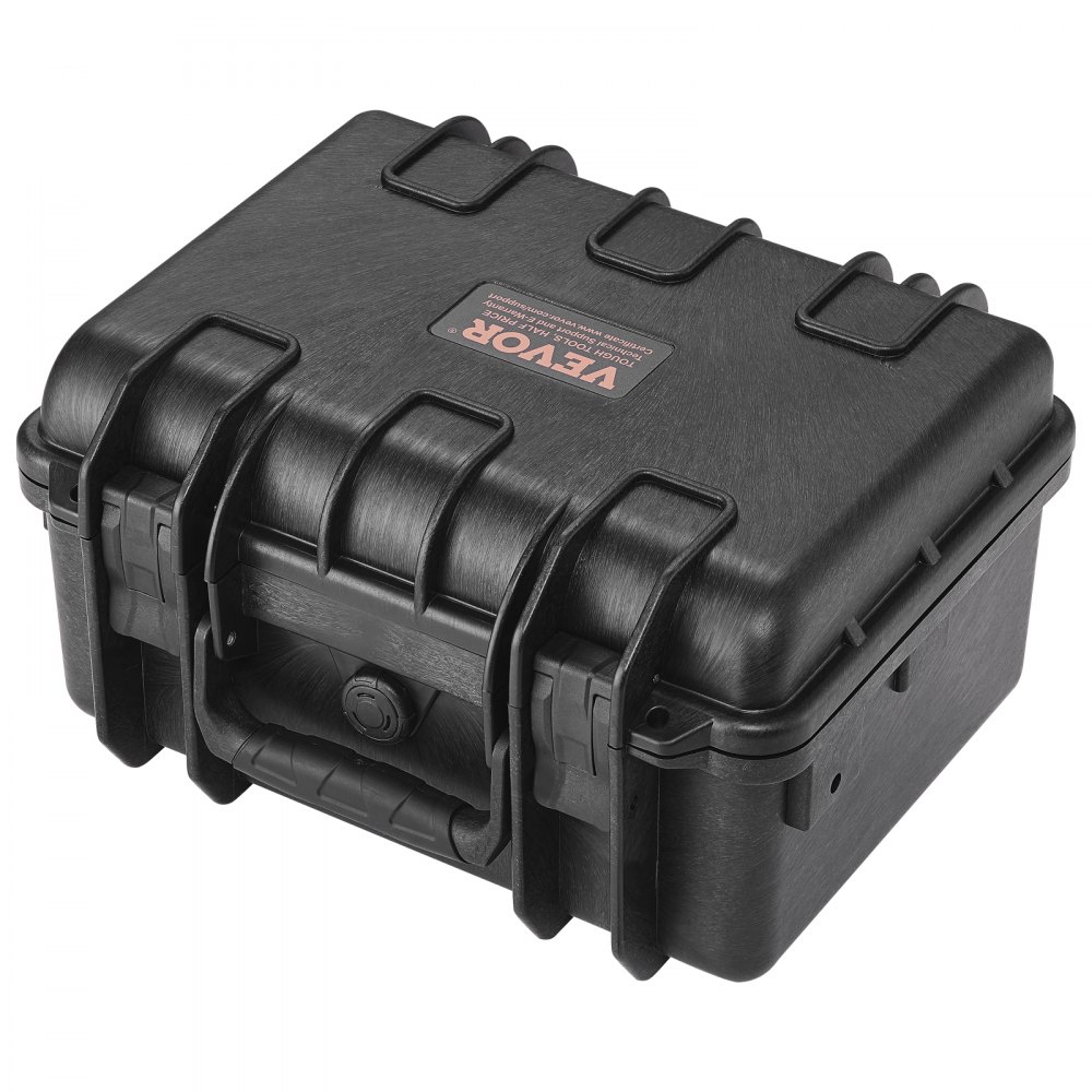 Estuches rígidos VEVOR para pistolas con espuma de poliuretano precortada, resistentes al agua y al polvo, para 2 pistolas, 36,5 x 29,5 x 19,4 cm, con cerradura, color negro