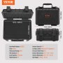 VEVOR Hard Pistol Cases with Pre-cut PU Foam, Waterproof & Dustproof Hard Gun Case for 2 Pistol, 14.1×11.5×7.6 in Lockable Pistol Case, Black