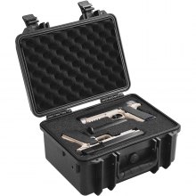 VEVOR Hard Pistol Cases with Pre-cut PU Foam Lockable Pistol Case for 2 Pistol