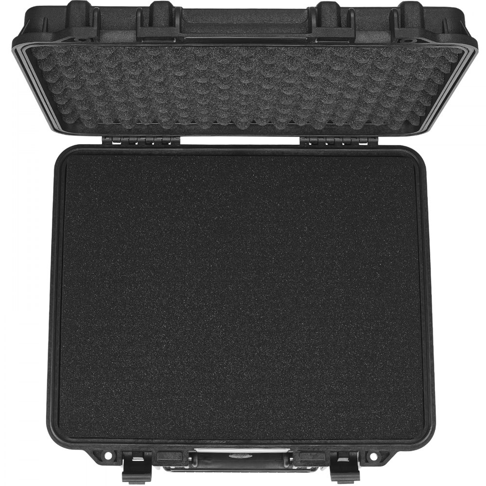 VEVOR Hard Pistol Cases with Pre-cut PU Foam, Waterproof & Dustproof Hard Gun Case for 6 Pistol, 19.3×17.1×8.3 in Lockable Pistol Case, Black
