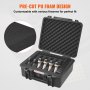 VEVOR Hard Pistol Cases with Pre-cut PU Foam Lockable Pistol Case for 6 Pistol