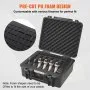 VEVOR Hard Pistol Cases with Pre-cut PU Foam Lockable Pistol Case for 6 Pistol