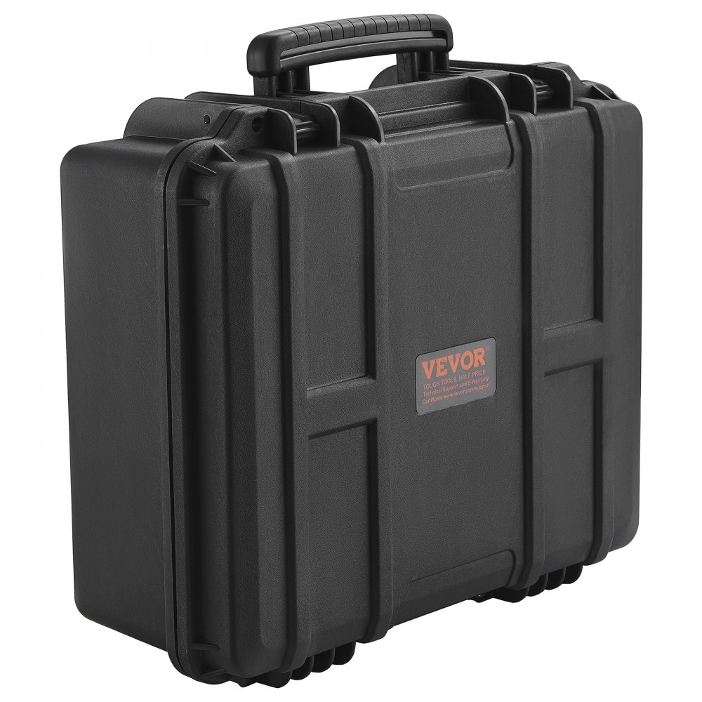 VEVOR Hard Pistol Cases with Pre-cut Lining, Waterproof & Dustproof Hard Gun Case for 6 Pistol, 19.3×17.1×8.3 in Lockable Pistol Case, Black