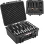 VEVOR Hard Pistol Cases with Pre-cut PU Foam, Waterproof & Dustproof Hard Gun Case for 1 Pistol, 19.3×17.1×8.3 in Lockable Pistol Case, Black