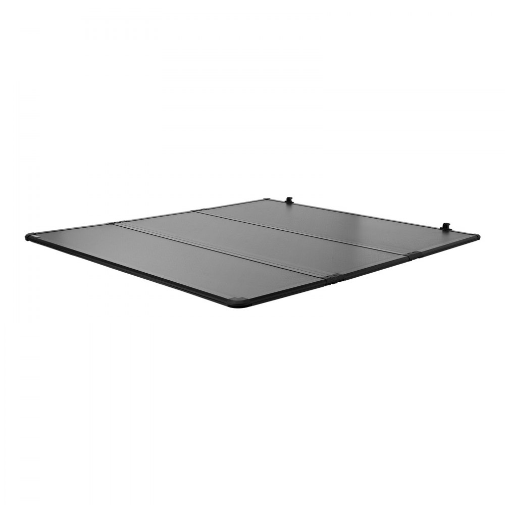VEVOR Hard Tri-Fold Truck Bed Tonneau Cover, Compatible with 2022-2025 Toyota Tundra with OE Track System 169.4 cm Bed, Waterproof Fiberglass Folding Truck Tonneau Cover, Aluminum Alloy Support Bar