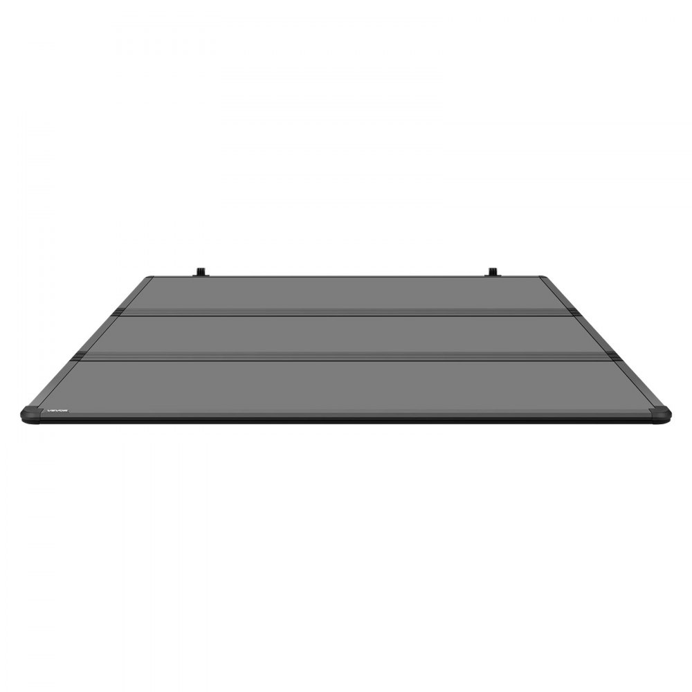 VEVOR Hard Tri-Fold Truck Bed Tonneau Cover, Compatible with 2015-2025 Ford F150 6.5 ft (78.9 in) Standard Bed, Waterproof Fiberglass Hard Folding Truck Tonneau Cover with Aluminum Alloy Support Bar