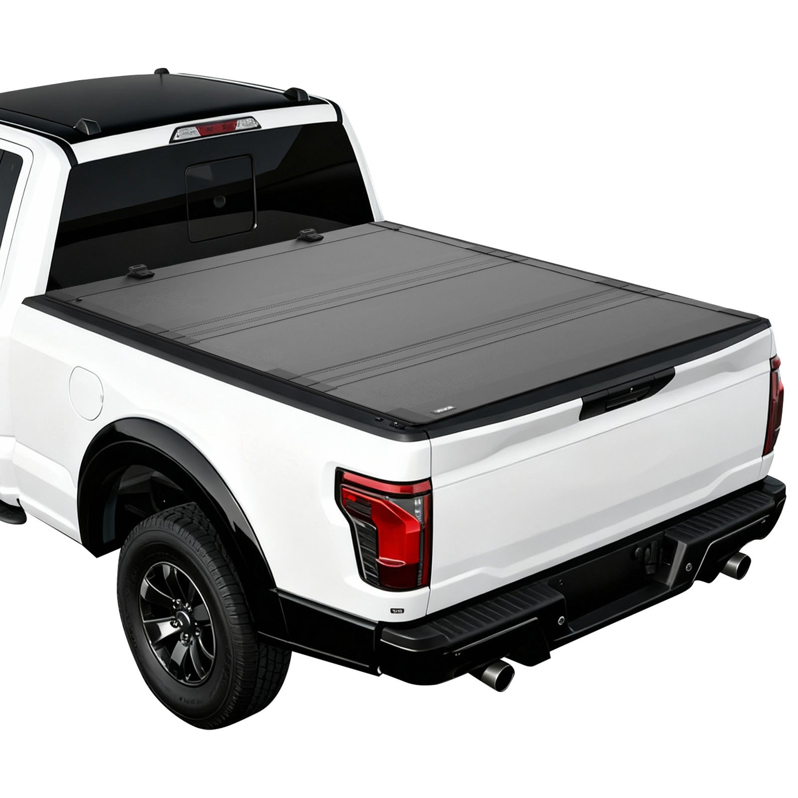 VEVOR Hard Tri-Fold Truck Bed Tonneau Cover, Compatible with 2021-2025 Ford F-150 (Incl. Raptor/Lightning) 170.4 cm Bed, Waterproof Low-Profile Folding Tonneau Cover with Aluminum Alloy Support Bar