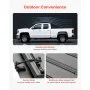 VEVOR Hard Tri-Fold Truck Bed Tonneau Cover, Compatible with 2019-2025 Chevy/GMC Silverado/Sierra 1500 177.8 cm Bed with MultiPro/Flex Tailgate (Not Fit CarbonPro), Waterproof Low-Profile Truck Cover