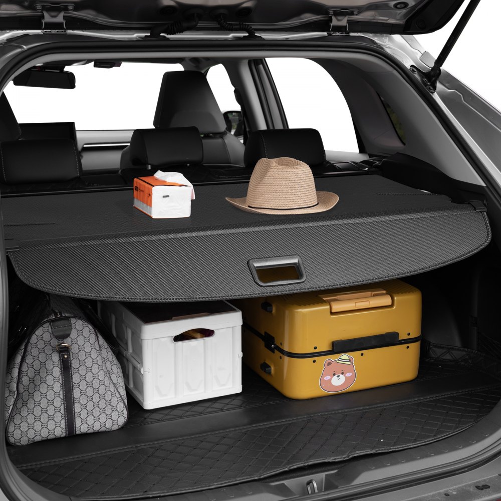 VEVOR Retractable Cargo Cover, Carbon Fiber Texture Trunk Cover, Anti-Peeping Luggage Privacy Shield, Seamless Fixation Shade, Extended Version for GMC Terrain & Chevrolet Equinox 2018-2024 5-Seater