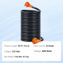 VEVOR 50ft RV Cable de extensión Cable de alimentación 30Amp NEMA TT-30R/NEMA TT-30P ETL listado