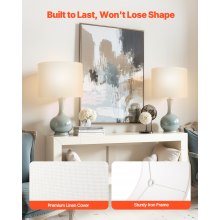 Drum Lamp Shade 2 Set 13 x 13 x 10 inches Medium Round Lampshade (Off-white)