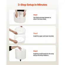 Drum Lamp Shade 2 Set 13 x 13 x 10 inches Medium Round Lampshade (Off-white)