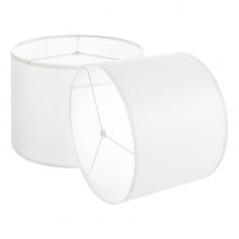 Drum Lamp Shade 2 Set 13 x 13 x 10 inches Medium Round Lampshade (Off-white)