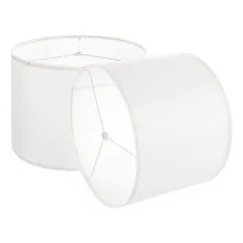Drum Lamp Shade 2 Set 13 x 13 x 10 inches Medium Round Lampshade (Off-white)