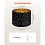 VEVOR Drum Lamp Shade 2 Set 13 x 13 x 10 in Medium Round Lampshade with Harp