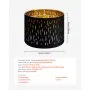 VEVOR Drum Lamp Shade 2 Set, 13 in Top x 13 in Bottom x 10 in High, Medium Drum Lampshade with Harp, Replacement Lamp Shade for Table Lamps Floor Lamps Pendant Lights, Black Hollow-carved Design
