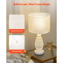 Drum Lamp Shade 13 x 13 x 10 inches Medium Round Lampshade (Light Linen)