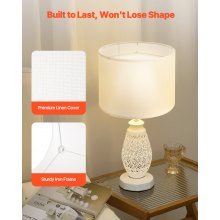 Drum Lamp Shade 13 x 13 x 10 inches Medium Round Lampshade (Off-white Linen)
