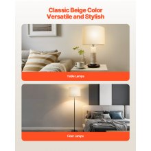 Drum Lamp Shade 13 x 13 x 10 inches Medium Round Lampshade (Off-white Linen)