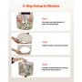 Drum Lamp Shade 2 Set 13 x 13 x 10 inches Medium Round Lampshade (Dark Floral)