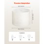 Drum Lamp Shade 2 Set 13 x 13 x 10 inches Medium Round Lampshade (Light Linen)