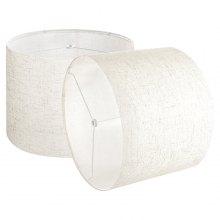 Drum Lamp Shade 2 Set 13 x 13 x 10 inches Medium Round Lampshade (Light Linen)