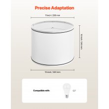 Lamp Shade 2 Set 11 x 13 x 10 in Lampshade with Harp and Spider Fitter (White)