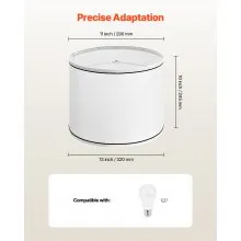 Lamp Shade 2 Set 11 x 13 x 10 in Lampshade with Harp and Spider Fitter (White)