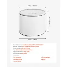 Lamp Shade 2 Set 11 x 13 x 10 in Lampshade with Harp and Spider Fitter (White)