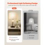 Drum Lamp Shade 2 Set 16 x 16 x 12 in Round Lampshade with Harp (Off-white)