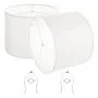 VEVOR Drum Lamp Shade 2 Set, 16 in Top x 16 in Bottom x 12 in High, Large Lampshade with Harp, Replacement Lamp Shade for Table Lamps Floor Lamps Pendant Lights, Easy Assembly Required (Off-white)