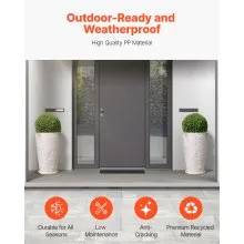 VEVOR Set of 2 Tall Outdoor Planters 21" H, Round Large Planters for Front Porch and Patio, Stone Finish Flower Tree Plant Pots