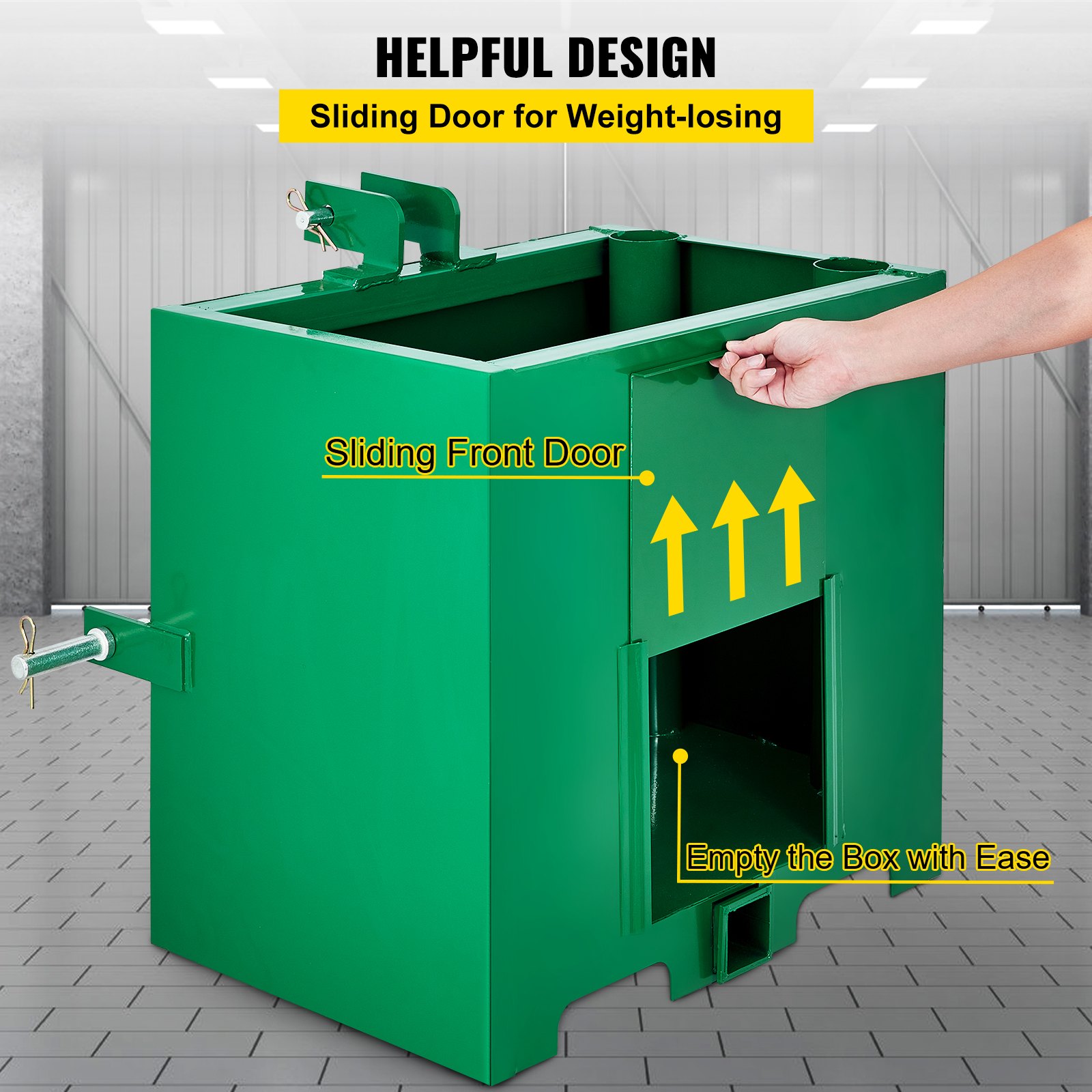 VEVOR Ballast Box for 3 Point Counterweight Category 1 Tractor Powder Heavy—Duty