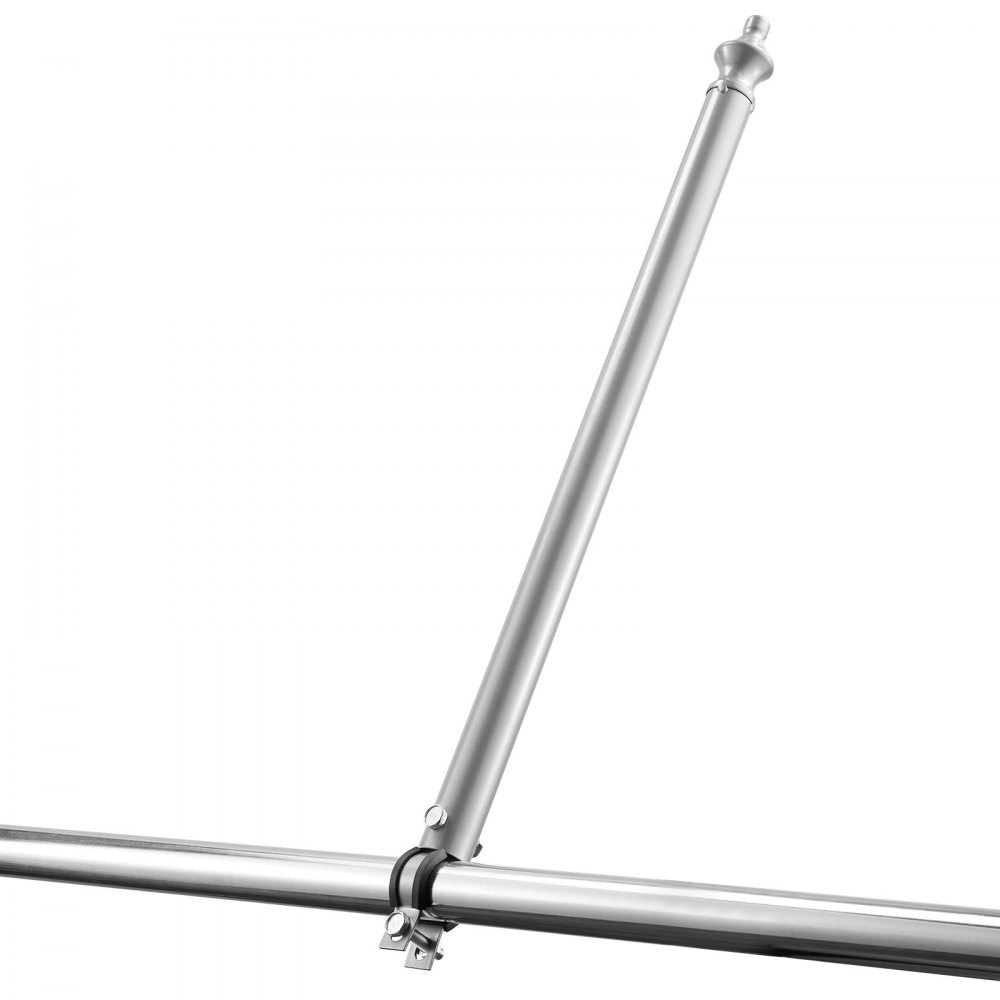 VEVOR Chain Link Fence Extensions, 18 Packs 695 mm Extension Height, Galvanized Post Extender for 32 to 38 mm Top of Fence, U Bracket, Barbed Wire Extend Arm for Privacy, Prevent Dogs Jumping Out