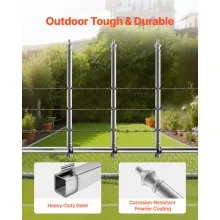 18Pack 27.4 in Galvanized Steel Chain Link Fence Extender for 1.3"-1.5" Top Rail