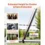 VEVOR Chain Link Fence Extensions, 9 Packs 695 mm Extension Height, Galvanized Post Extender for 32 to 38 mm Top of Fence, U Bracket, Barbed Wire Extend Arm for Privacy, Prevent Dogs Jumping Out