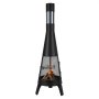Chimenea VEVOR de 50 cm para exteriores, chimenea cónica para barbacoa y calentarse, brasero de madera con rejilla, revestimiento y tapa inoxidable, para patio, jardín y patio trasero.