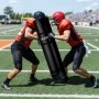 VEVOR Football Tackling Dummy, 47.2 in High-Density Sponge Blocking Pad Equipment for Practice, Heavy Duty Tackle Dummies with Handles, Great for Contact Drills, Martial Arts, Sports Training, 1PCS
