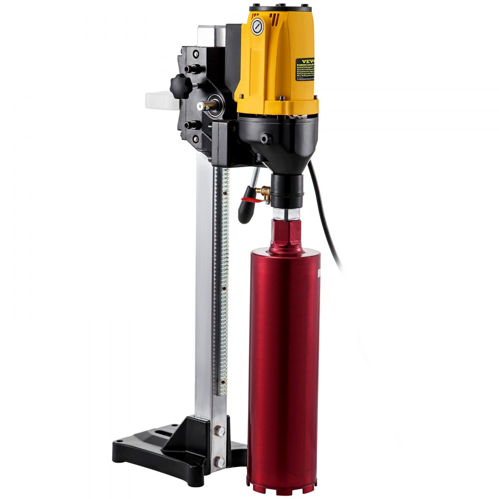 VEVOR 6 Inch/160MM Diamond Core Drilling Machine 2180W Diamond Core Drill Rig with Stand and Drill Bits,Wet Dry Core Drill Rig for Diamond Concrete Drilling Boring (Drill Bit Diameter: 4.25'/108MM)
