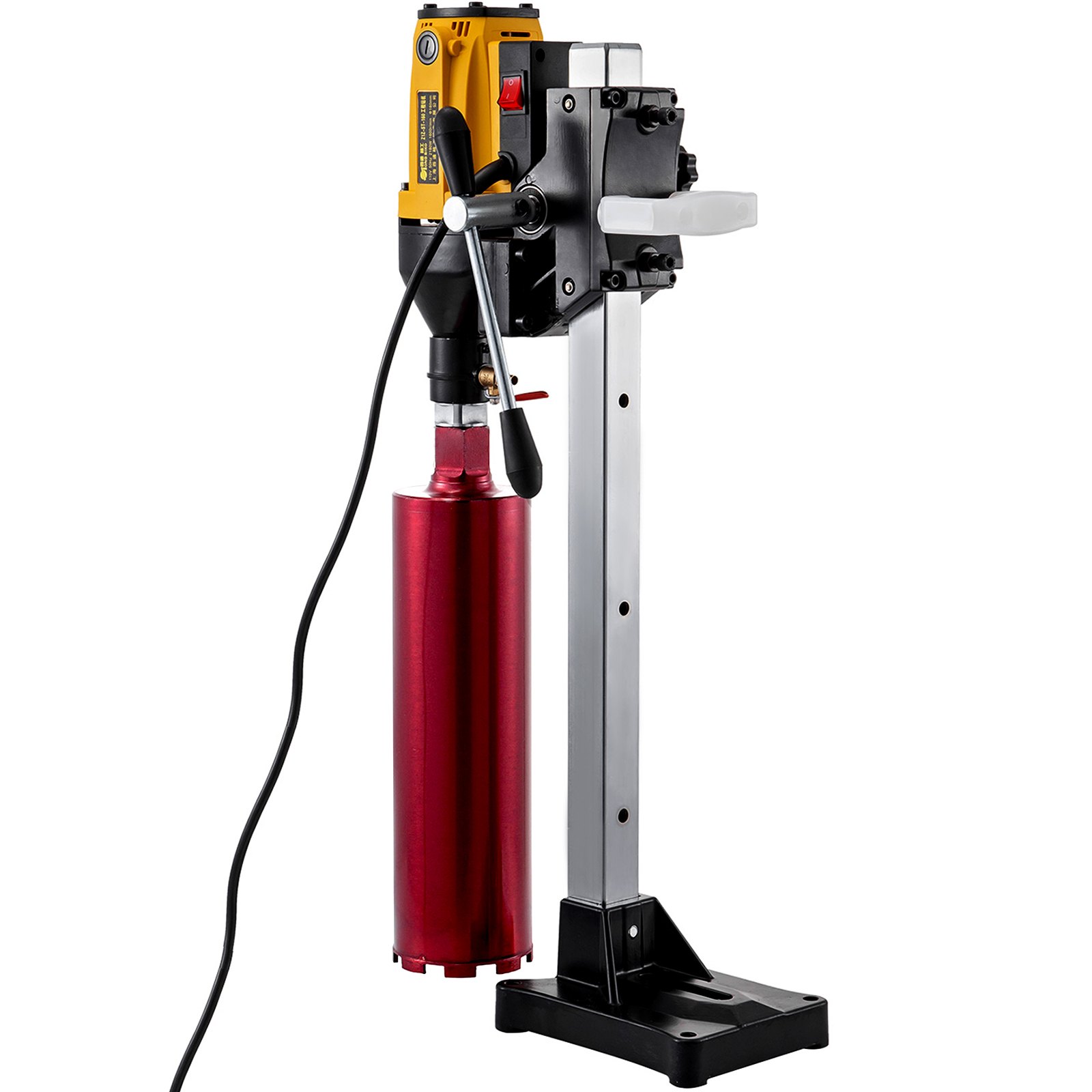 VEVOR Diamond Coring Machine, 2180W Concrete Core Machine, 1600RPM Core Drilling Machine, Max. Hole Diam 6.3in Diamond Drill, Diamond Core Drill w/ 4.25 inch Drill Bit, Reinforced Concrete Core Drills