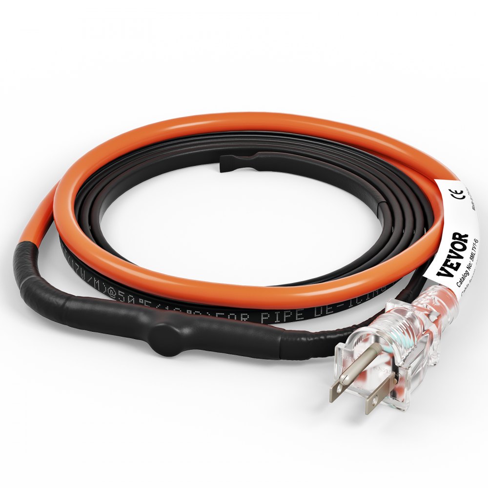 VEVOR Câble chauffant autorégulant pour tuyaux, ruban chauffant de 6 pieds  5 W/pied pour la