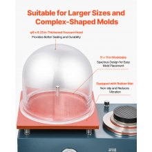 VEVOR Vacuum Investing Casting Machine 290W Power 3CFM Pump Bell Jar for Jewelry