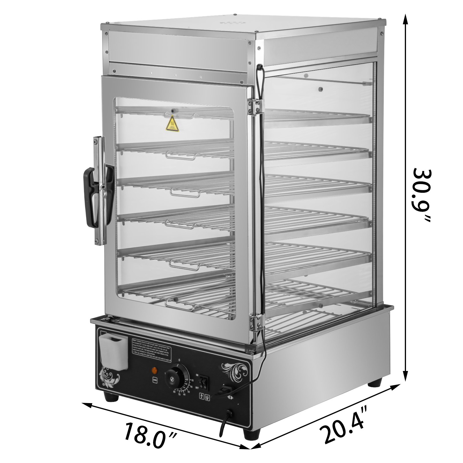 6-Layer Commercial Bun Steamer Restaurant Bun Warmer Commercial Food Display