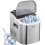 Vevor 40ibs/18kg Countertop Ice Maker Portable Electric Clear Ice Cubes Machine