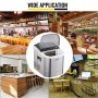 VEVOR 110V Portable Ice Maker Countertop 40 LBS in 24 Hours, Ice Maker Machine with Ice Scoop and Basket,Counter Top Ice Maker Machine Compact and Self Cleaning for Home/Kitchen/Office (Sliver)