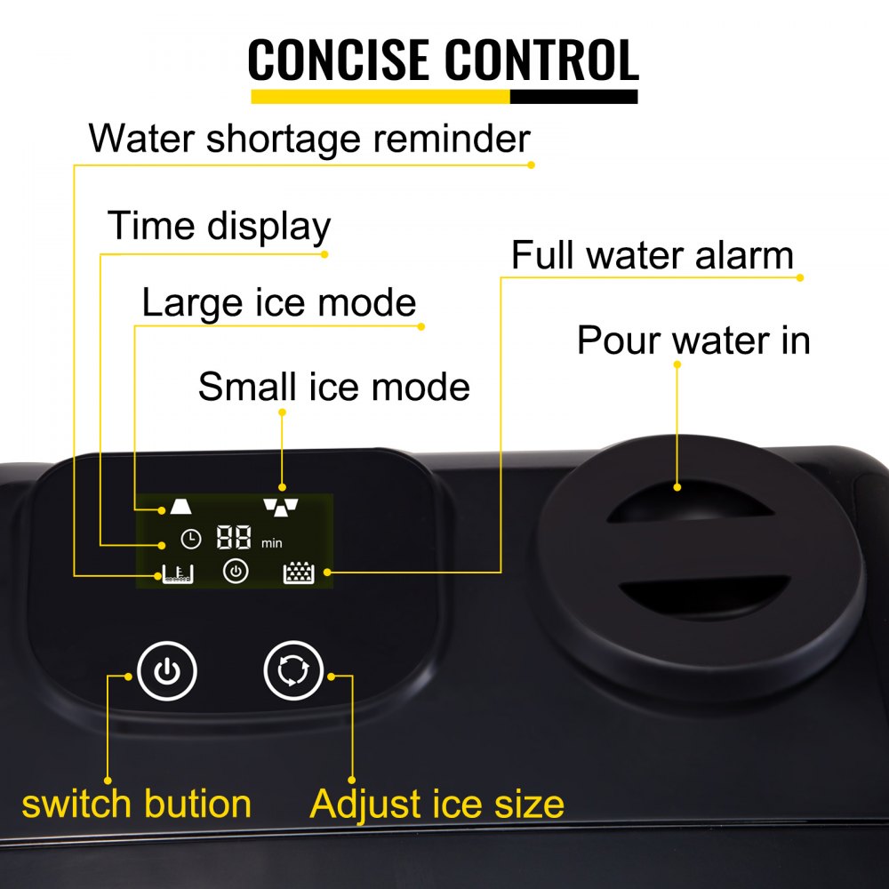 Auto Clear Ice Cube Machine Ice Maker Portable Ce Cb Etl Small 28lbs/24h Good