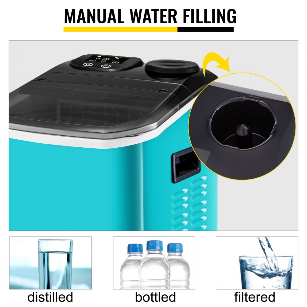 Auto Clear Ice Cube Machine Ice Maker Portable Ce Cb Etl Small 28lbs/24h Good