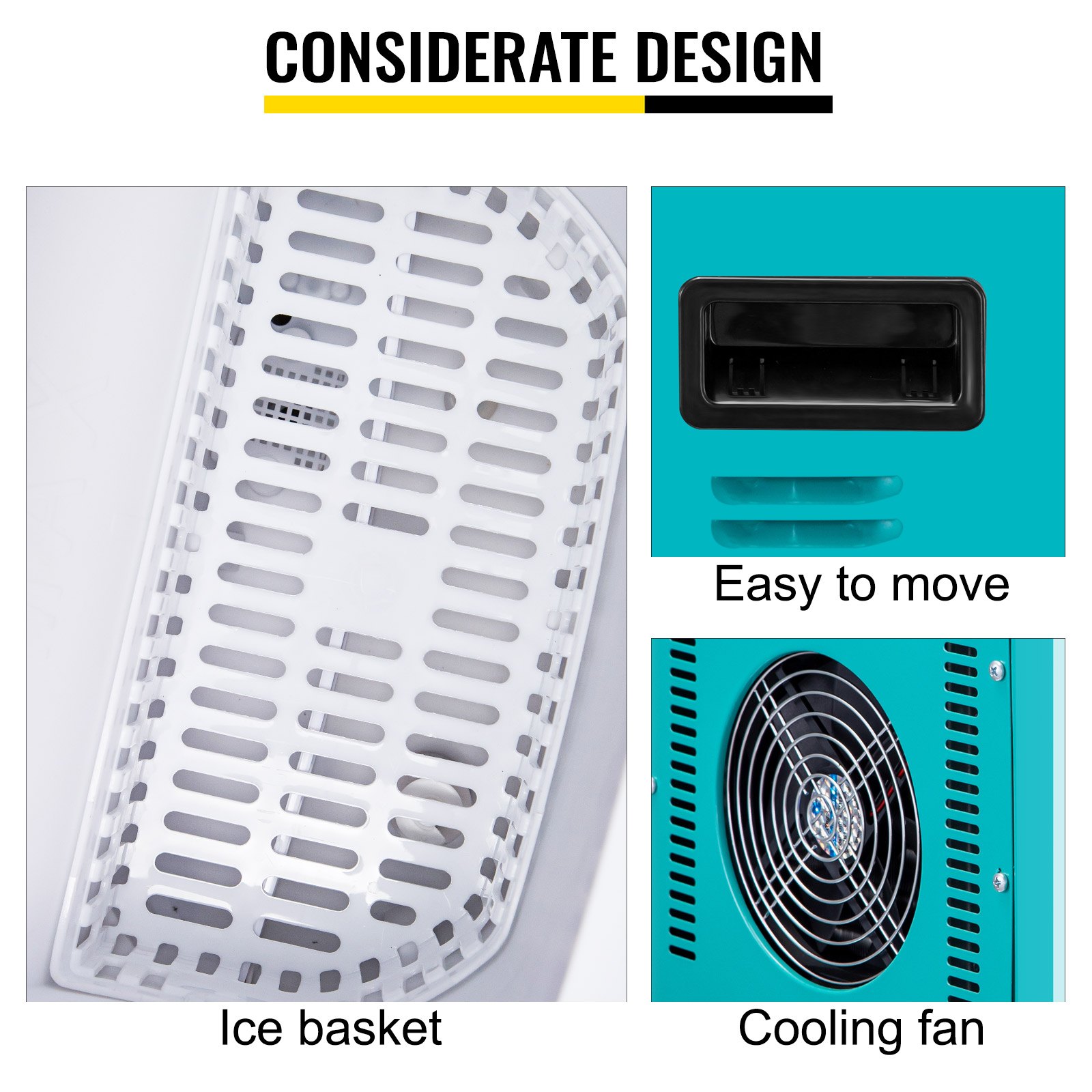 Auto Clear Ice Cube Machine Ice Maker Portable Ce Cb Etl Small 28lbs/24h Good