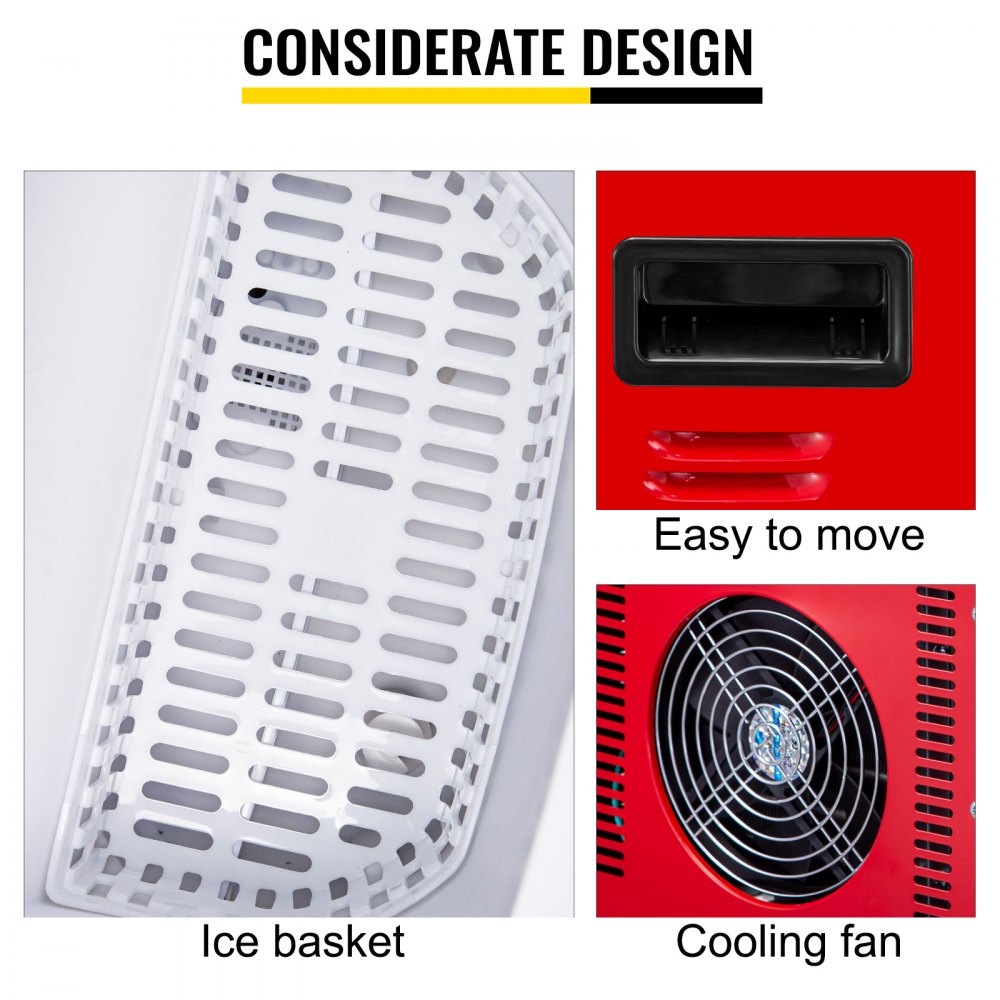 VEVOR Portable Clear Maker 48LBS 24H Auto Ice Maker Machine with Ice Scoop and Basket,Counter Top Ice Maker Machine Compact and Self Cleaning for Home/Kitchen/Office